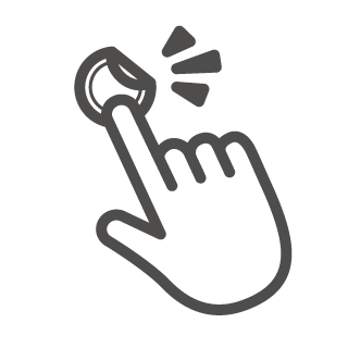 シールを貼るイラスト