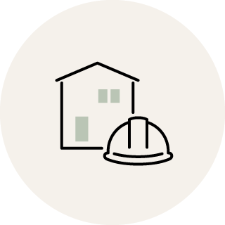 住宅を施工しているイラスト